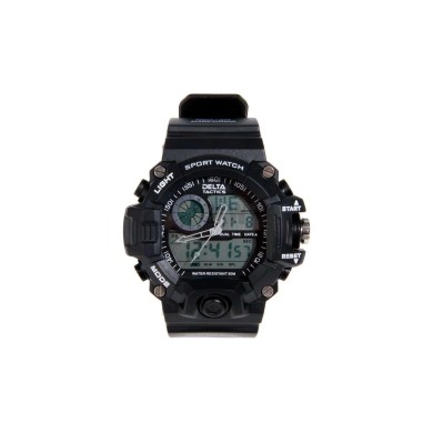 RELOJ TACTICO ANALOGICO Y DIGITAL NEGRO DELTA TACTICS
