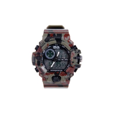 RELOJ TACTICO ANALOGICO Y DIGITAL CAMUFLAJE DELTA TACTICS