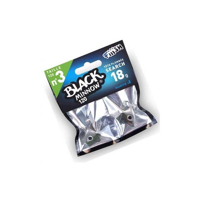 Black Minnow Nº3 Jig heard 2 Udes. Search - 18g - Kaki