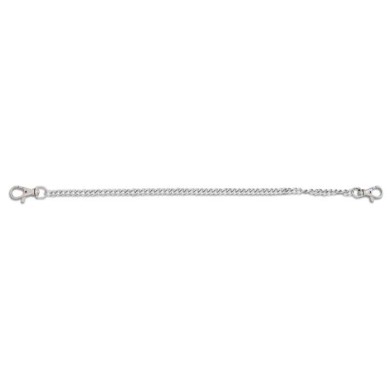 Cadena plana con 2 mosquetones. 33 cm