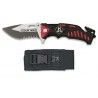 navaja K25 FOS negra y roja. H: 8.7