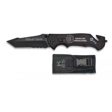 Navaja K25 TACTICA.C/Funda.Hoja:9 cm