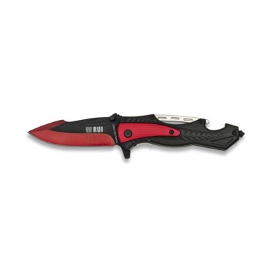 Navaja RUI c/clip roja-negra. Hoja: 9 cm