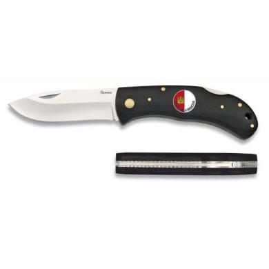 Navaja albainox m. negra + CLM. Hoja:7.6