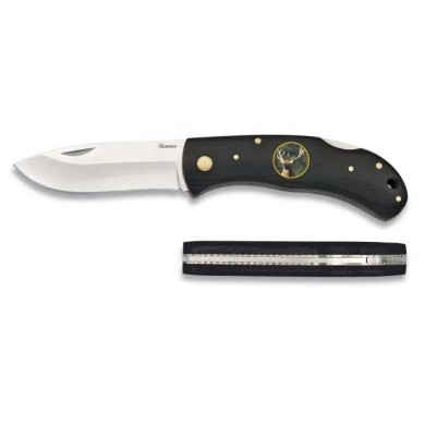 Navaja albainox m. negra + ciervo. 7.6