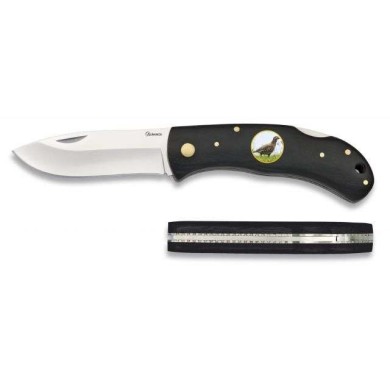 Navaja albainox m. negra + perdiz. 7.6