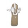 SET CUBIERTOS CAMPING CON FUNDA
