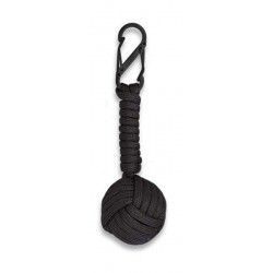 Mosquetón doble con bola de cuerda negra