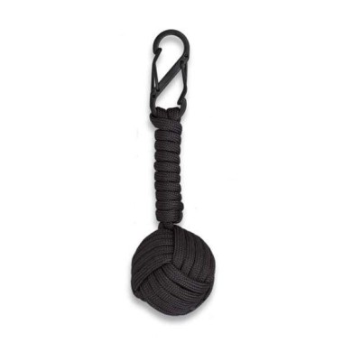 Mosquetón doble con bola de cuerda negra