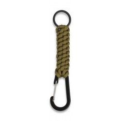 Mosquetón con paracord coyote y anilla