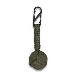 Mosquetón doble con bola de cuerda verde