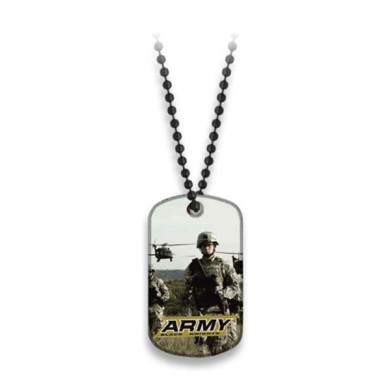 Placa con cadena de bolas ARMY