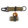 mini mosqueton con paracord coyote