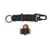 mini Mosquetón con paracord negro