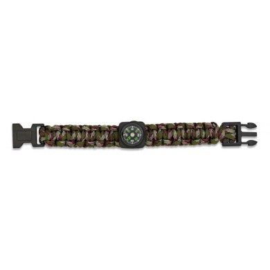 Pulsera paracord CAMO con Brújula