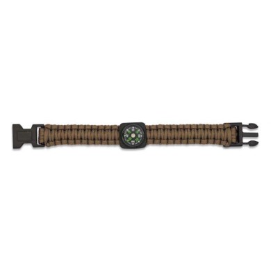 Pulsera paracord Coyote con Brújula