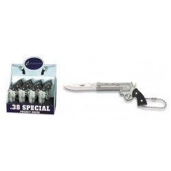 navaja revolver color plata. h: 5