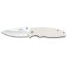 Navaja G10 Blanca. Hoja: 8.5