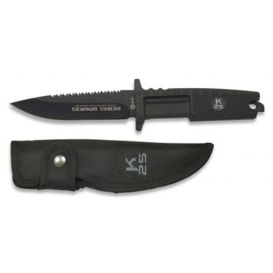 cuchillo puño goma titanium c. 12 cm