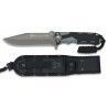 Cuchillo gris/negro. hoja: 13.5cm