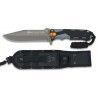 Cuchillo gris / negro hoja 13.5 cm