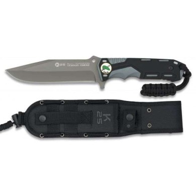 Cuchillo gris/negro. hoja: 13.5cm