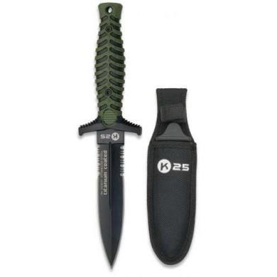Cuchillo K25 Con Funda Verde. h:12.5