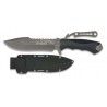 cuchillo albainox negro con funda. 17 cm