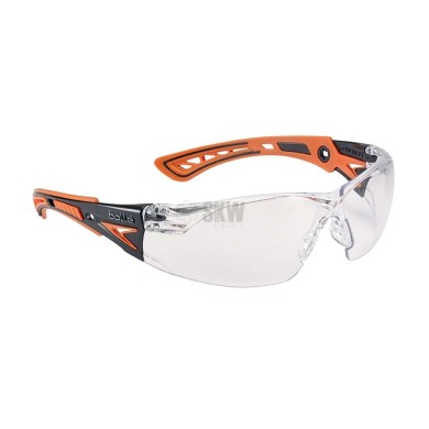 GAFAS BOLLE RUSH+ PC TRANSPARENTE NARANJA
