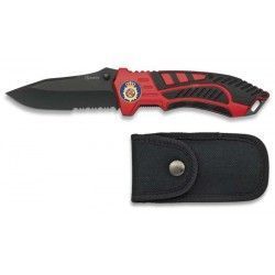 Navaja albainox roja/negra. funda. 8.1