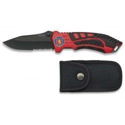 Navaja albainox roja/negra. funda. 8.1