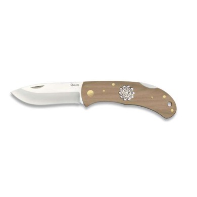 Navaja MADERA ALBAINOX + boton charro.