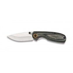 Navaja albainox madera gris. hoja: 6.5cm