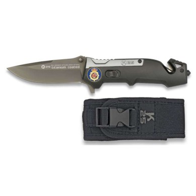 Navaja K25Color Titanio/negro. H:8.3
