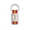 Llavero rectangulo plata+ cinta bandera