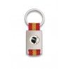 Llavero rectangulo plata + cinta bandera