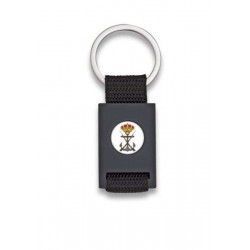 Llavero rectangulo negro + cinta negra