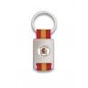 Llavero rectangulo plata+ cinta bandera