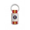 Llavero rectangulo plata+ cinta bandera