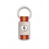 Llavero rectangulo plata + cinta bandera