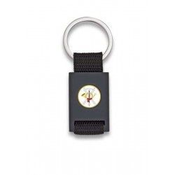 llavero rectangulo negro + cinta negra