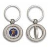 Llavero oval giratorio con chapa