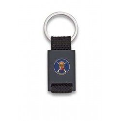 Llavero rectangulo negro + cinta negra
