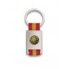 Llavero rectangulo plata + cinta bandera