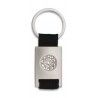 Llavero rectangulo plata + cinta negra