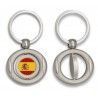 Llavero oval giratorio con chapa