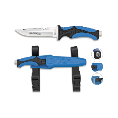 Cuchillo Submarinismo Azul NAUTILUS.11.5