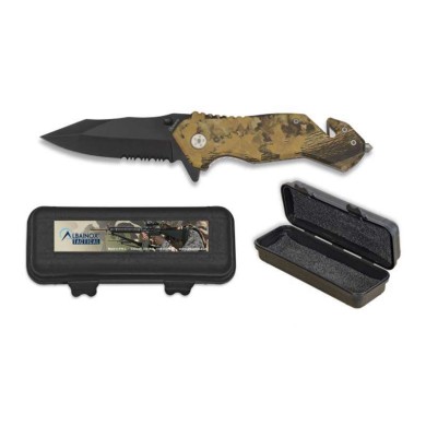 Navaja seguridad cacha aluminio camo.8.2