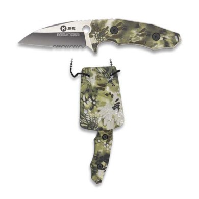 Cuchillo k25 G10 green ptn camo. h:7.2