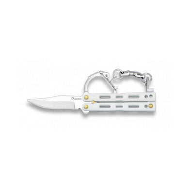 Abanico llavero Albainox blanco.